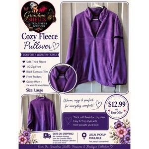 Purple Fleece Cozy Pullover